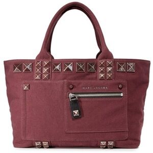 Marc Jacobs Burgundy Tote with studs